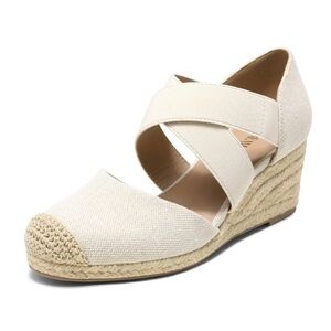 New in box Dream Pairs Linen Summer Sandal Espadrilles Size 8